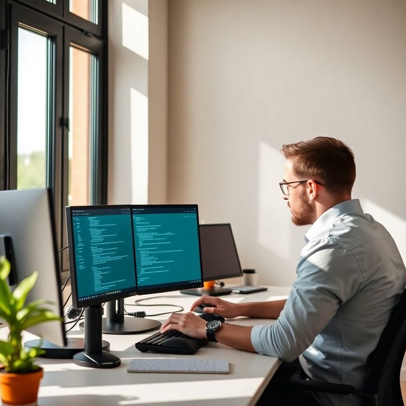 Dvoje software developera u modernom radnom prostoru u Karlovcu