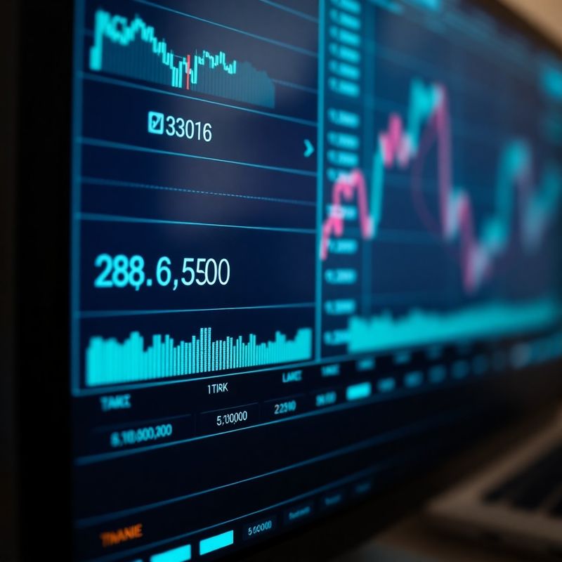 Detalj modernog trading sučelja s teal akcentom